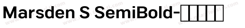 Marsden S SemiBold字体转换